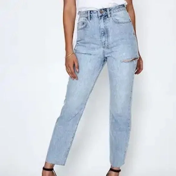 NEW KSUBI Chlo Wasted Jean Slash Blue Size 25